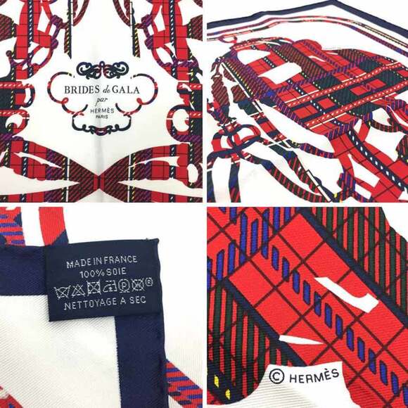 HERMES Authentic Red Silk Scarf - Picture 2 of 2